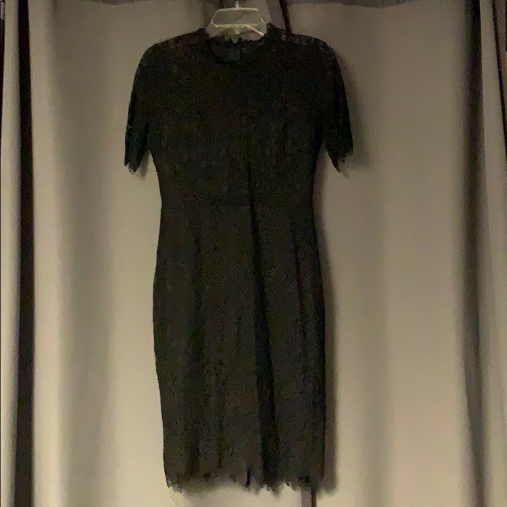 Lulu’s Lace Sheer Cut-Out Mini Dress